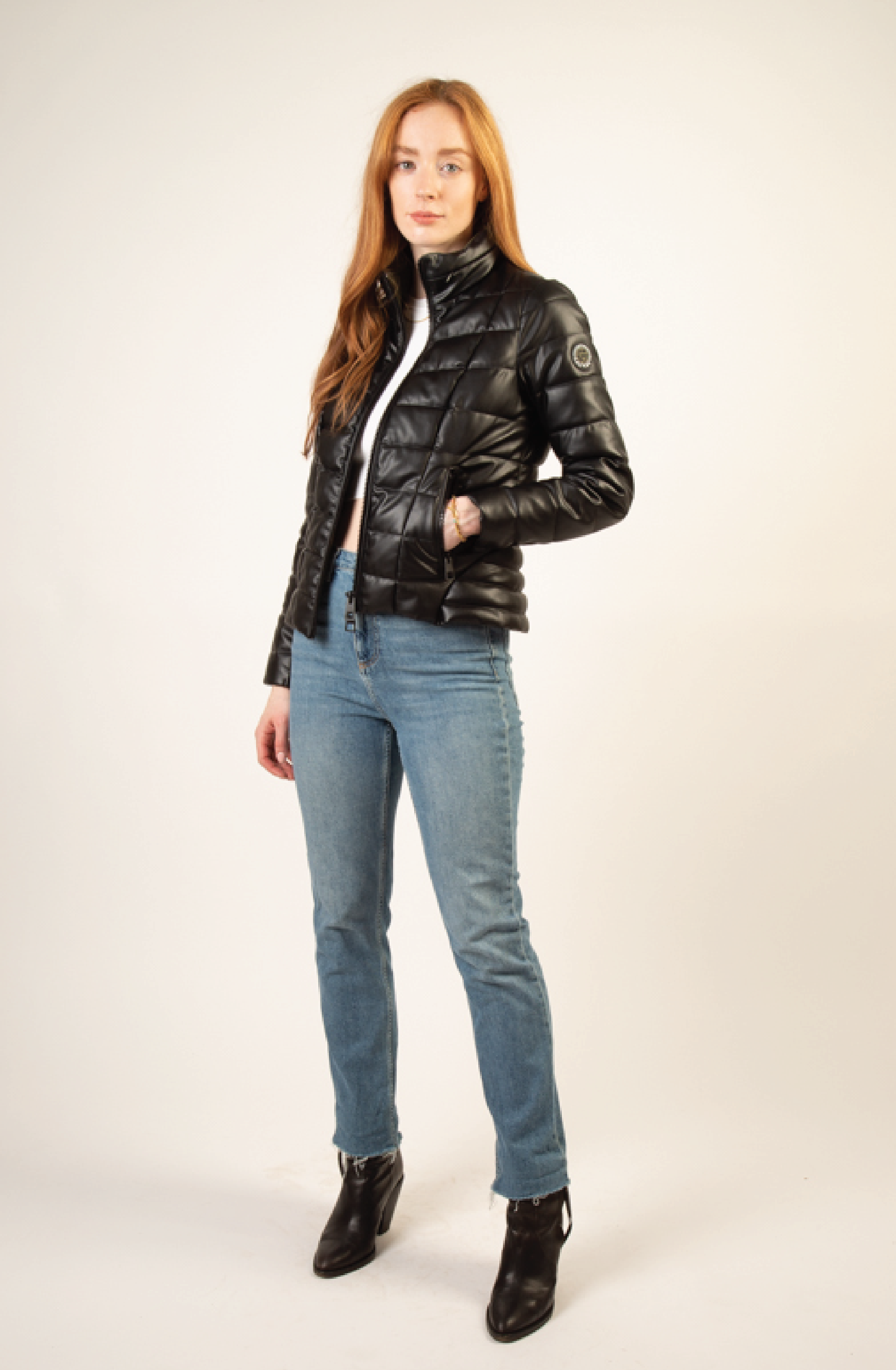 Recycled Vegan Leather Sleeveless Puffer Jacket I Black I Women's –  culthread